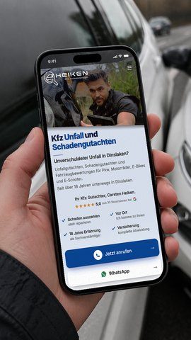 Schaden online melden beim Kfz Gutachter für Heiden